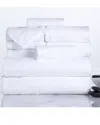 Lavish Home Ribbed Cotton 10pc Washcloth Towel Set In White