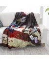 Lavish Home Sherpa Fleece Throw Blanket In Multi