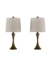 Lavish Home Table Lamps - Set Of 2 In Bronze