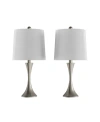 Lavish Home Table Lamps - Set Of 2 In Silver