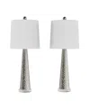 Lavish Home Table Lamps In Silver,ivory