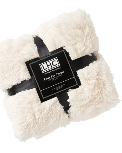 Lavish Home Throw Blanket In Neutral