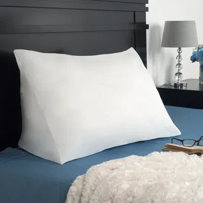 Lavish Home Wedge Pillow - Down Alternate Back Pillow For Reading, Acid Reflux With Removable Cover In White