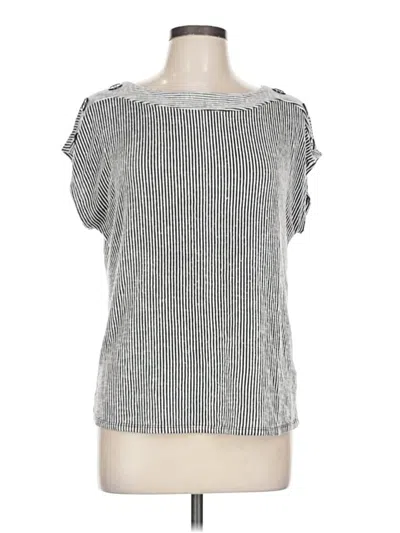 Pre-owned Lavish Short Sleeve Turtleneck In Silver