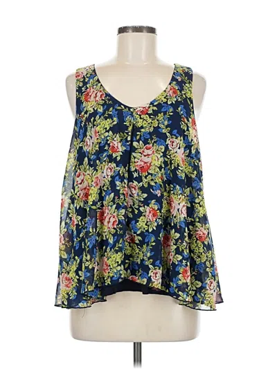 Pre-owned Lavish Sleeveless Blouse In Blue