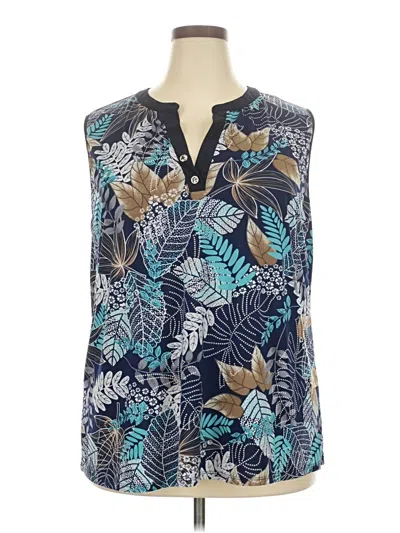 Pre-owned Lavish Sleeveless Blouse In Blue