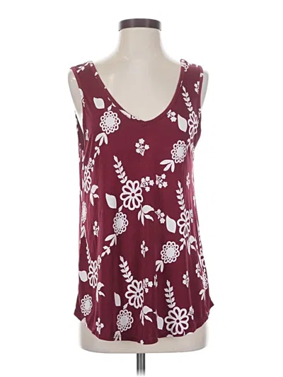 Pre-owned Lavish Sleeveless Blouse In Burgundy