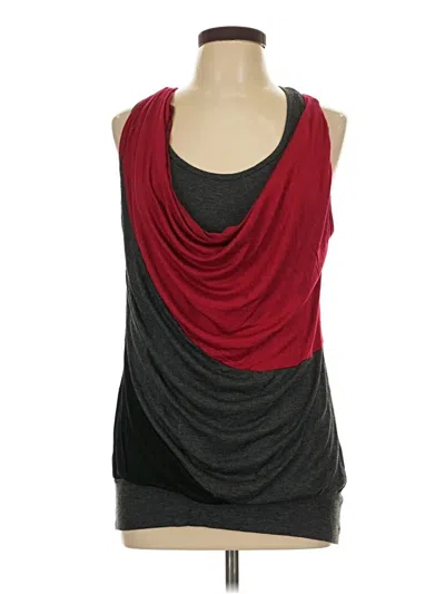 Pre-owned Lavish Sleeveless Top Red Cowl Neck Tops