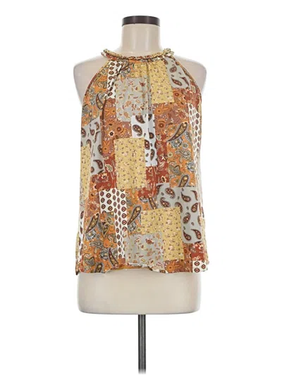 Pre-owned Lavish Tank Top Gold Halter Neckline Tops