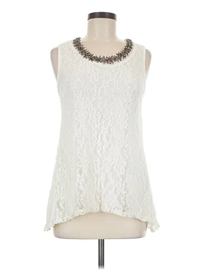 Pre-owned Lavish Tank Top Ivory Halter Neckline Tops