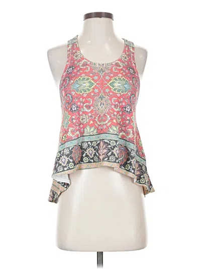 Pre-owned Lavish Tank Top Pink Halter Neckline Tops