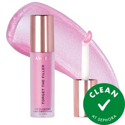 Lawless Forget The Filler Lip Plumper Line Smoothing Gloss Daisette .11 oz / 3.3 ml In White