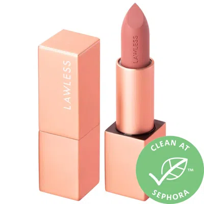 Lawless Forget The Filler Lip-plumping Line-smoothing Satin Cream Lipstick Femme 0.1 oz / 3.7 G In White
