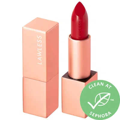 Lawless Forget The Filler Lip-plumping Line-smoothing Satin Cream Lipstick Who's That Lady 0.1 oz / 3.7 G In White