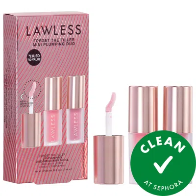 Lawless Mini Forget The Filler Lip Plumper Duo With Velvet + Strawberry Popsicle .05/1.7x2