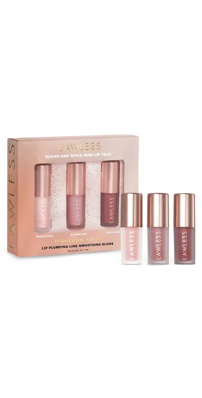 Lawless Mini Forget The Filler Lip Plumping Line Smoothing Gloss Set Sugar & Spice