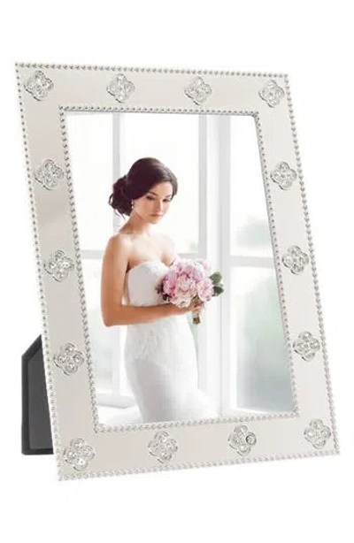 Lawrence Frames Crystal Clover Picture Frame In Silver