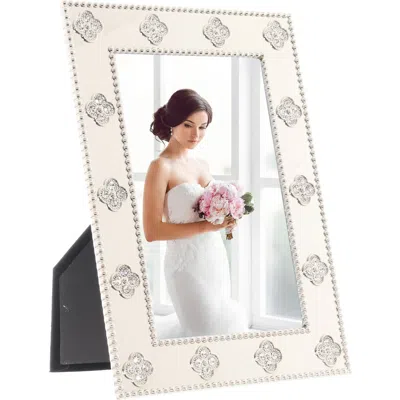 Lawrence Frames Crystal Clover Picture Frame In Silver