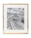 Lawrence Frames Elegant Metal Picture Frame With Bevel Cut Mat For Photo, 8" X 10" In Gold-tone