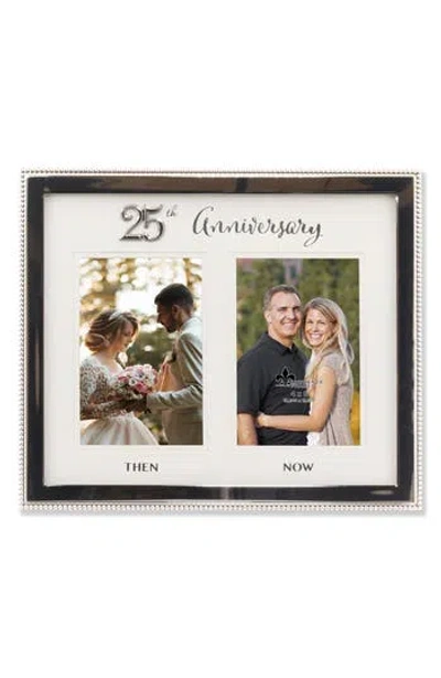 Lawrence Frames Happy 25th Anniversary Double 4x6 Frame In Silver