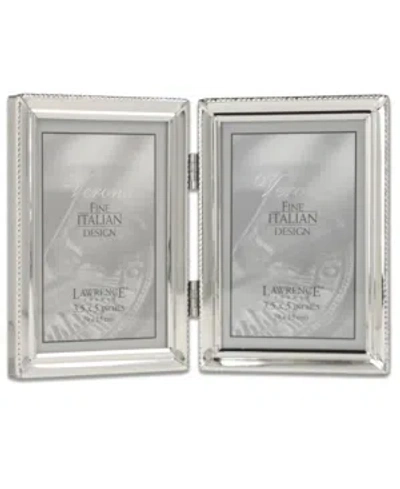 Lawrence Frames Metal Double Picture Frame With Inner Beading, 3.5" X 5" In Silver-tone
