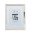 Lawrence Frames Silver Metal Picture Frame With Delicate Outer Border Of Beads In Silver