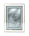 Lawrence Frames Silver Plated Metal With White Enamel Picture Frame In White