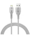 Lax Gadgets Apple Mfi Certified 4ft Grey Lightning To Usb Cable In Grey