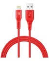 Lax Gadgets Apple Mfi Certified 4ft Red Lightning To Usb Cable In Red