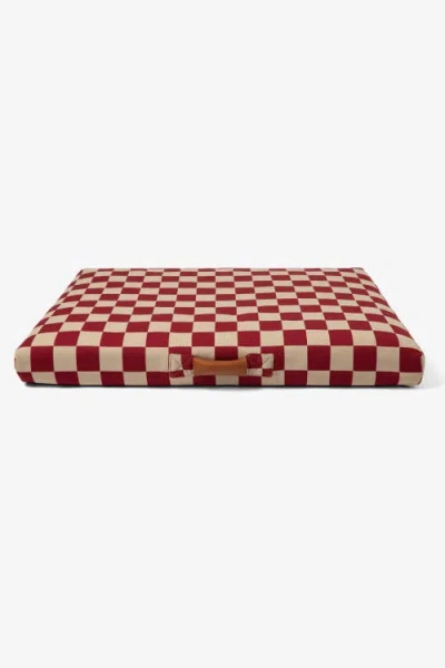 Lay Lo Checker Dog Bed In Red