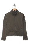 Layer 8 Archaeo Performance Scuba Knit Top In Gray
