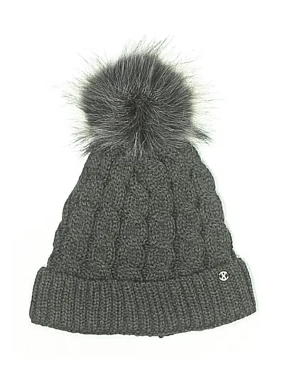 Pre-owned Layer 8 Beanie Hat In Gray