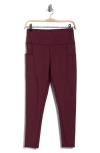 Layer 8 Bliss 7/8 Leggings In Burgundy