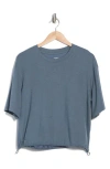 Layer 8 Everyday Casual Short Sleeve Top In Stormy Weather