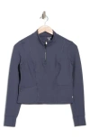Layer 8 Horizon Quarter Zip Top In Blue