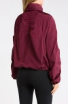 Layer 8 Leigh Packable Hood Jacket In Burgundy