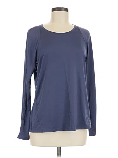 Pre-owned Layer 8 Long Sleeve Top Blue Crew Neck Tops