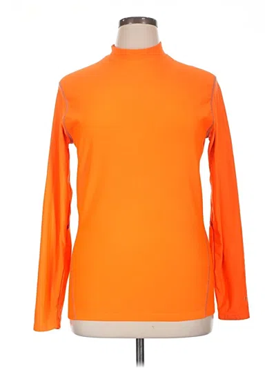 Pre-owned Layer 8 Long Sleeve Top Orange Turtleneck Tops
