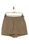 Layer 8 Nigh Walk Cargo Shorts In Brown