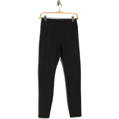 Layer 8 Polar Flow Zip Pocket Leggings In Black