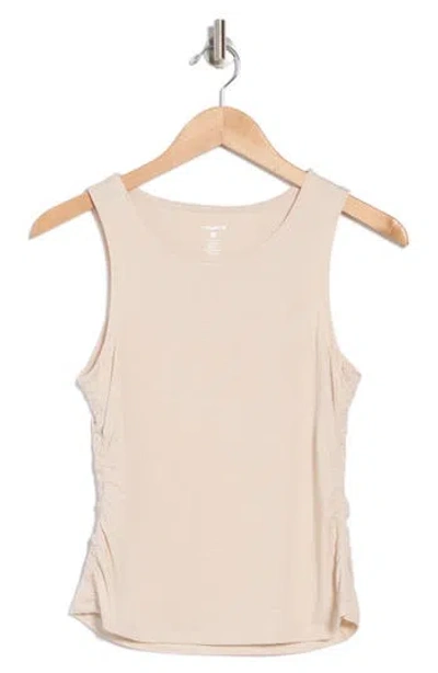 Layer 8 Ruched Active Tank In Canvas Heather