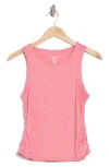 Layer 8 Ruched Active Tank In Honeysuckle Heather