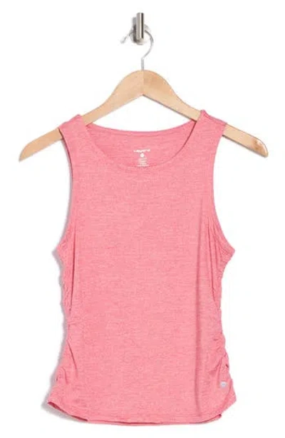 Layer 8 Ruched Active Tank In Honeysuckle Heather