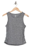 Layer 8 Ruched Active Tank In Washed Gray Heather