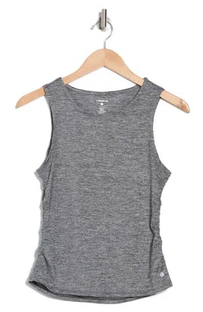 Layer 8 Ruched Active Tank In Washed Gray Heather
