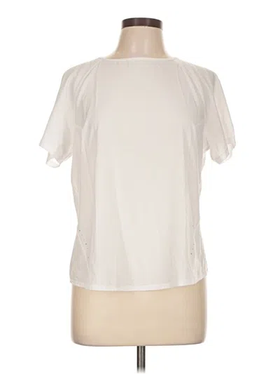 Pre-owned Layer 8 Short Sleeve Blouse In Ivory