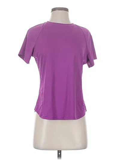 Pre-owned Layer 8 Short Sleeve Top Purple Keyhole Neckline Tops
