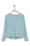 Layer 8 Skyler Long Sleeve Top In Blue