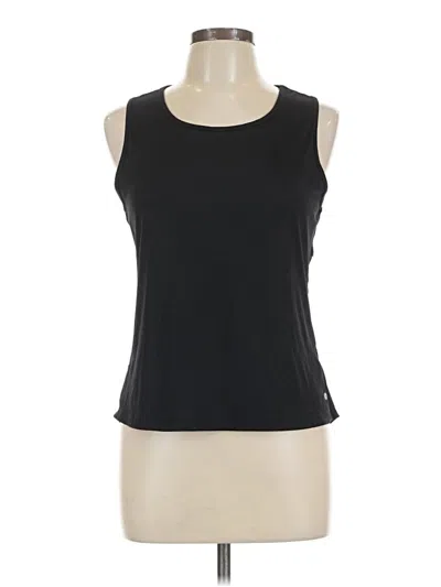 Pre-owned Layer 8 Sleeveless Top Black Scoop Neck Tops