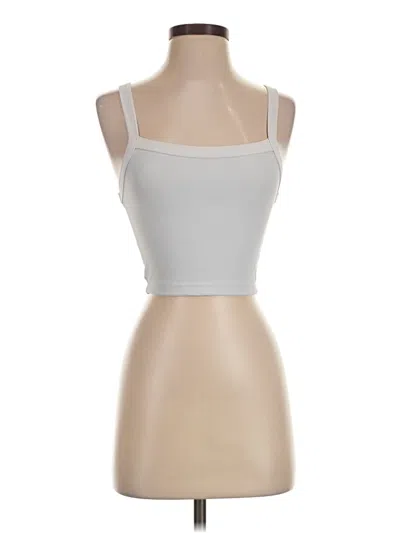 Pre-owned Layer 8 Sleeveless Top Silver Strapless Neckline Tops